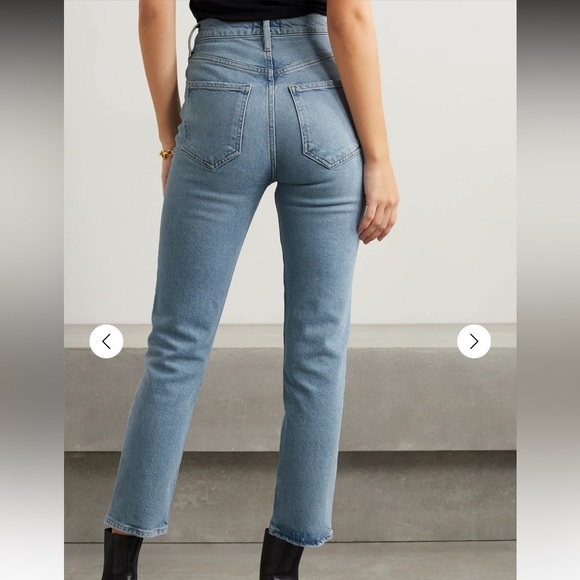 🆕 AGOLDE Riley High-Rise Straight Cropped Jeans - Picture 3 of 5